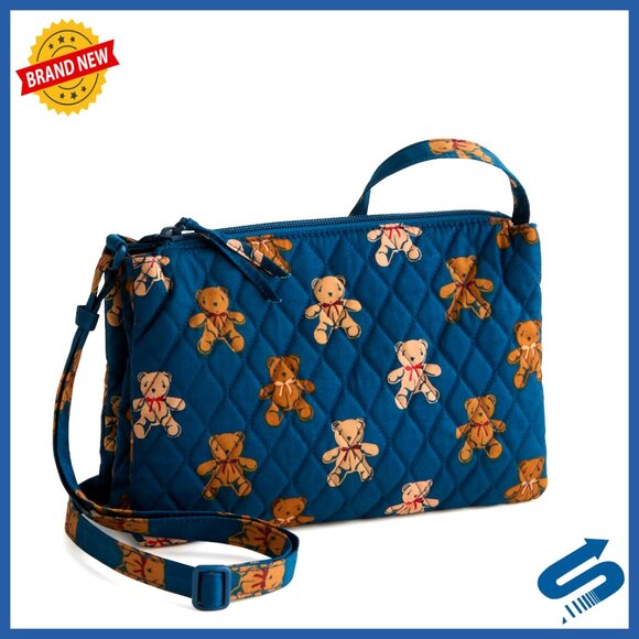 Premium Cotton Crossbody Bag with Multiple Compartments 11x7x4